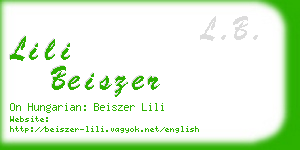 lili beiszer business card